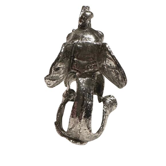 4 Vintage Arthur Court Baby Elephant Napkin Rings Holders Heavy Silvertone - Picture 7 of 10